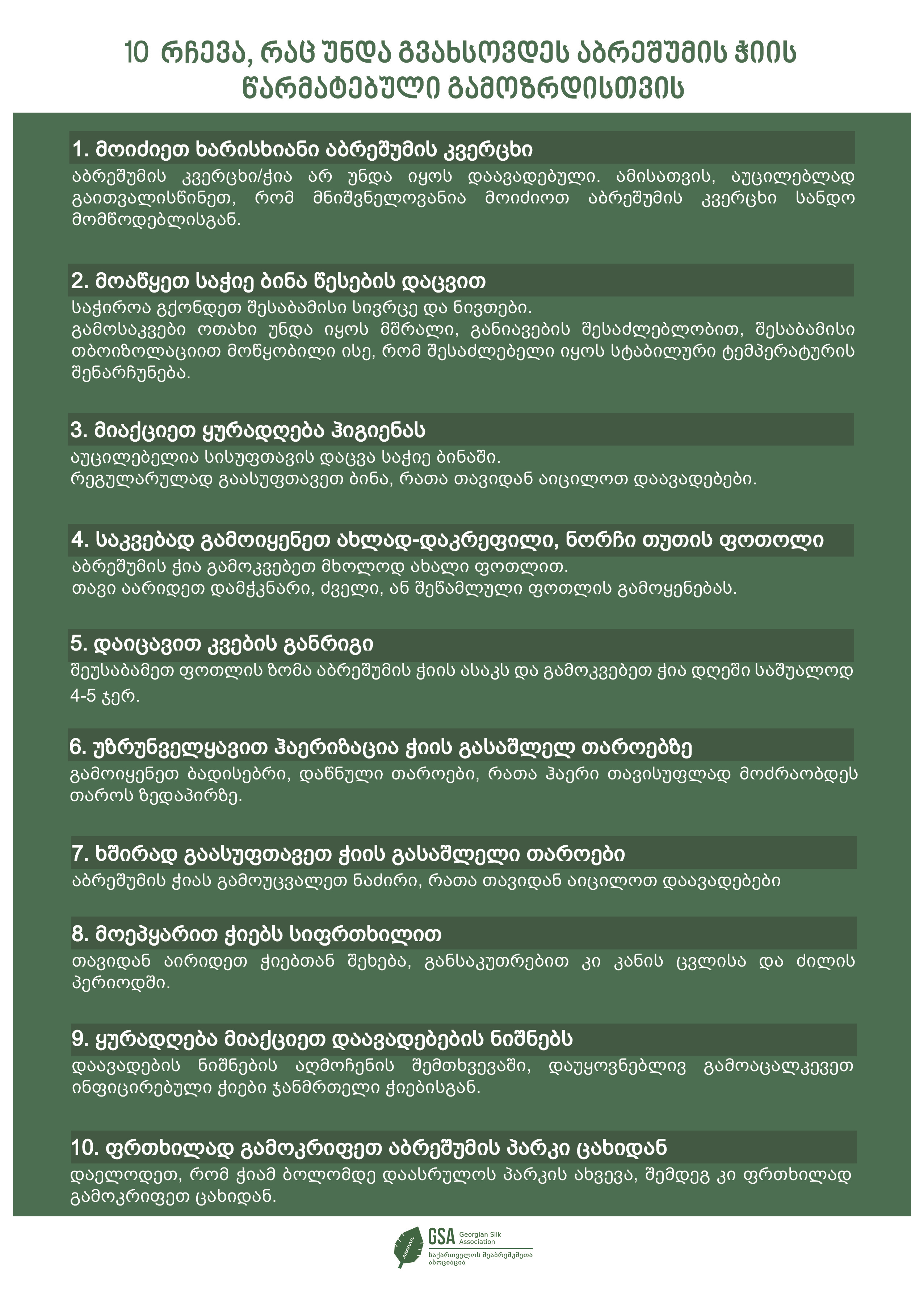 10 Things for Silkworm Success - GEO